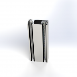 Paneo Duo Grundprofil mit Glasleiste und LED